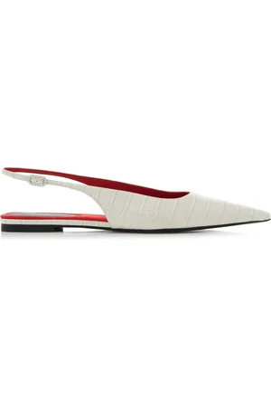 Stella McCartney Elsa Croc-Effect Vegan Leather Slingback Flats