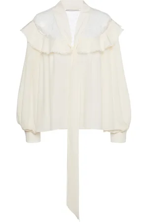 Stella McCartney Ruffled Silk-Lace Top