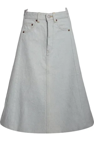 Victoria Beckham Denim Bubble Midi Skirt