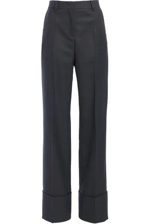 VALENTINO GARAVANI Cuffed Virgin-Wool Straight-Leg Pants