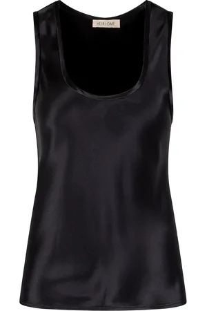 Heirlome Margot Scoop-Neck Silk Tank Top