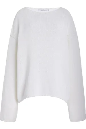 Another Tomorrow Draped Organic Cotton Sweater