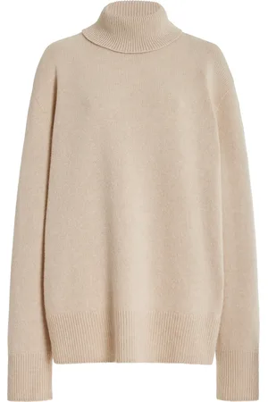 The Row Stepny Oversized Wool-Cashmere Turtleneck Sweater