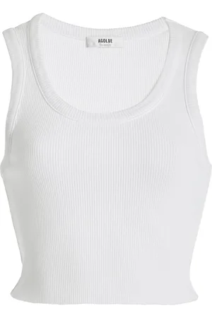 AGOLDE Poppy Cotton-Blend Cropped Tank Top