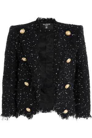 Balmain Polka-Dot Tweed Spencer Jacket