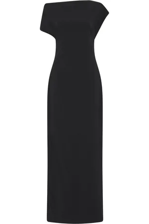 St Agni Asymmetric Jersey Maxi Dress