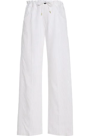 DARKPARK Iris Striped Modal Paper-Bag Pants