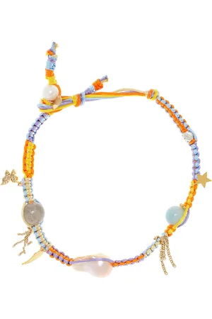 Joie DiGiovanni Summer Dream Knotted Silk 18K Yellow Gold -Stone Necklace