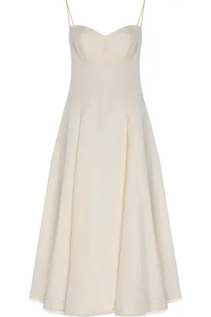 Simkhai Analise Linen-Blend Bustier Midi Dress