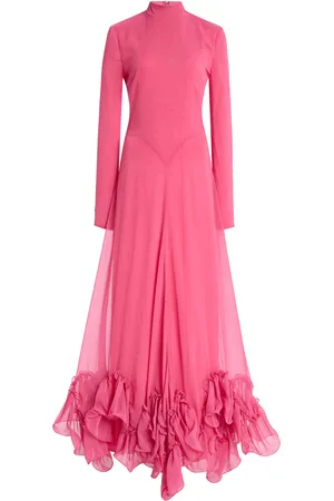 ROTATE Ruffled Chiffon Gown