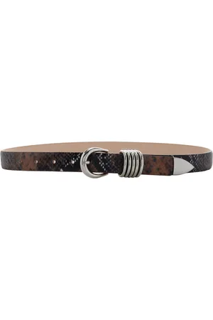 DEHANCHE Hollyhock Snake-Effect Leather Belt