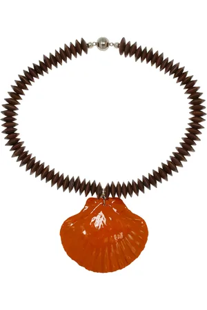 Julietta Exclusive Wood Beaded Pendant Necklace