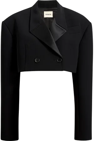 Khaite Nando Cropped Crepe Blazer