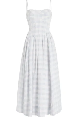 Simkhai Kittiya Gingham Cotton-Fil Coupe Midi Dress