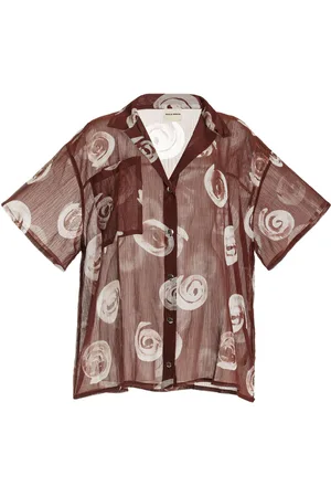 Zulu & Zephyr Sheer Textured Cotton-Blend Shirt