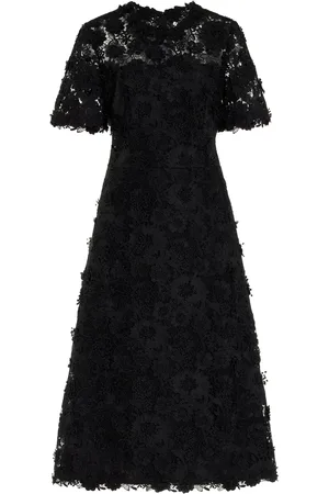 Carolina Herrera Lace Broderie Midi Dress