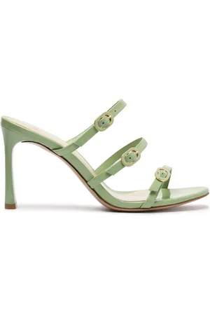 ALEXANDRE BIRMAN Poppy Buckle-Detailed Leather Mules