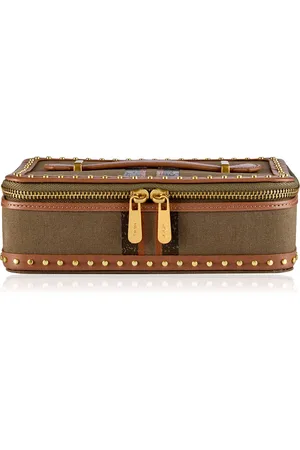 Wolf Ida Canvas And Leather Travel Jewelry Case