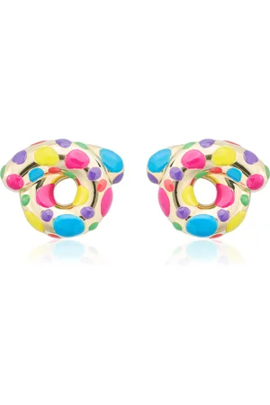 BEA BONGIASCA 9k Yellow Gold Chameleon Tarallo Earrings