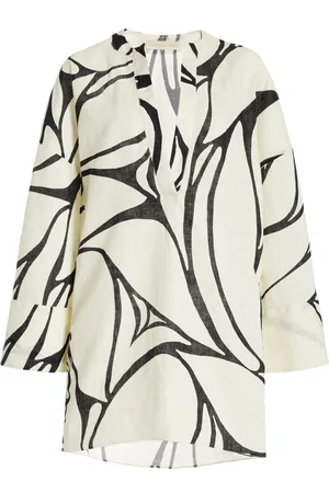 Cala De La Cruz Siena Linen Tunic Mini Dress