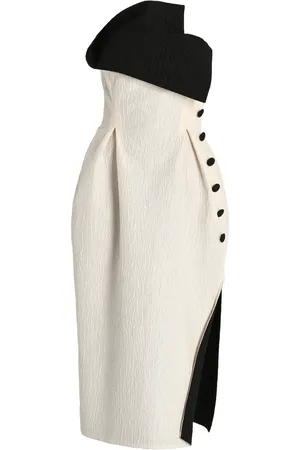 Rosie Assoulin Exclusive Peep-Lapel Cotton-Blend Midi Dress