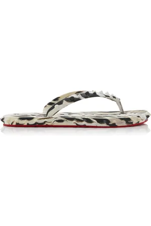 Christian Louboutin Super Loubi Studded Rubber Flip Flop Sandals
