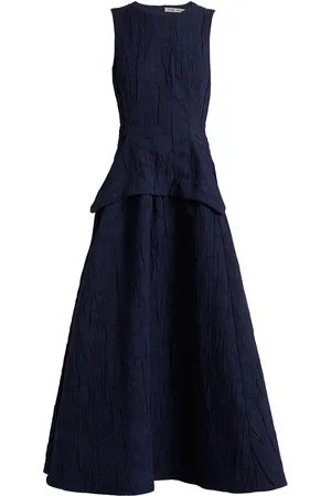 Amir Taghi Sara Cotton-Linen Cloqué Midi Dress