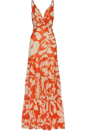Andres Otalora Namorar Tiered Chiffon Maxi Dress