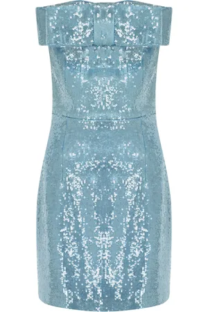 Ilkyaz Ozel Sisu Bow-Detailed Sequined Mini Dress