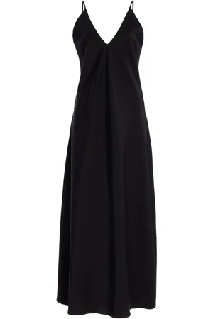 Leset Barb Open Back Satin Maxi Slip Dress