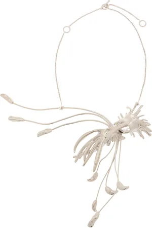 DRIES VAN NOTEN Sculptural -Tone Aluminum Necklace