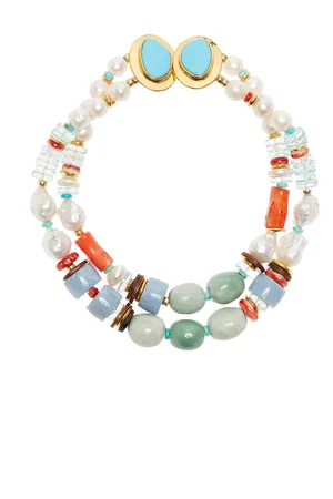 Lizzie Fortunato Ariel Gold-Plated -Stone Necklace