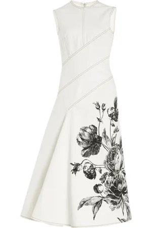 Erdem Paneled Cotton Midi Dress