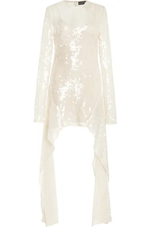 DAVID KOMA Asymmetric Sequined Mini Dress