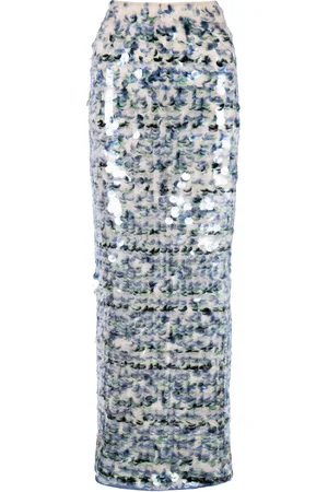 Paris Georgia Mermaid Sequined Knit Maxi Skirt