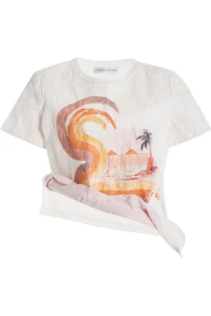 CHRISTOPHER ESBER Exclusive Surf-Print Crushed-Cotton T-Shirt