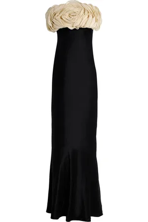 RACHEL GILBERT Fiorella Floral-Embellished Crepe Gown