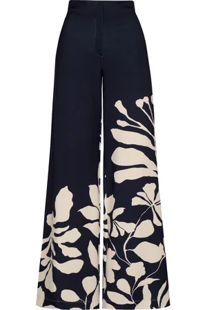 Andres Otalora Preferida Botanical Linen-Blend Wide-Leg Pants