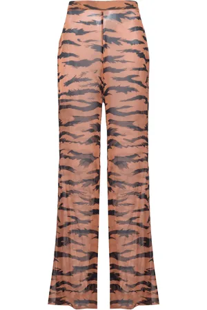 Adriana Degreas X Sabine Getty -Print Silk Flared Pants