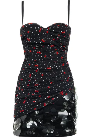 Des Phemmes Cherry Embroidered Mini Dress