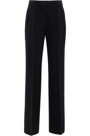 Lafayette 148 Saint Marks Wool-Silk Crepe Flared Pants