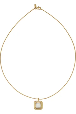 BEA BONGIASCA 9K Yellow Crystal Pendant Necklace