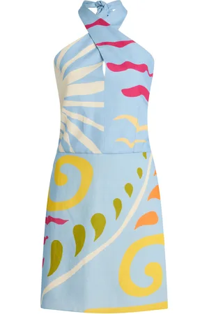 Cala De La Cruz Exclusive Veneta Twisted Linen Mini Dress