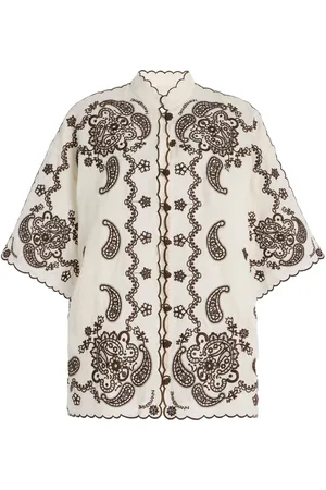 ZIMMERMANN Ascension Embroidered Linen Shirt