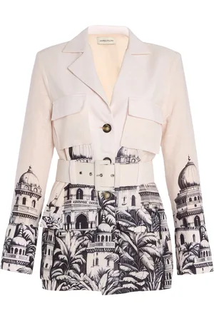 Andres Otalora Vaade Belted Linen Jacket