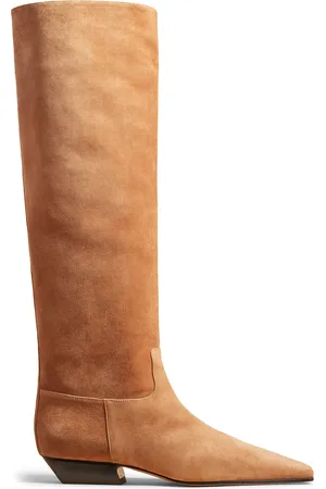 Khaite Marfa Suede Western Knee Boots