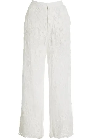 All That Remains Ena Embroidered Lace Wide-Leg Pants