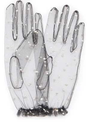 VALENTINO GARAVANI Ruched Lace Gloves