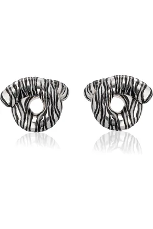 BEA BONGIASCA Silver Mountain Zebra Tarallo Earrings