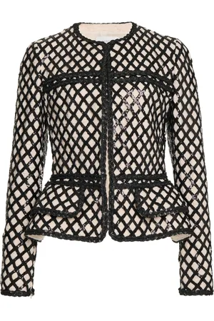 Giambattista Valli Sequined Net Peplum Jacket